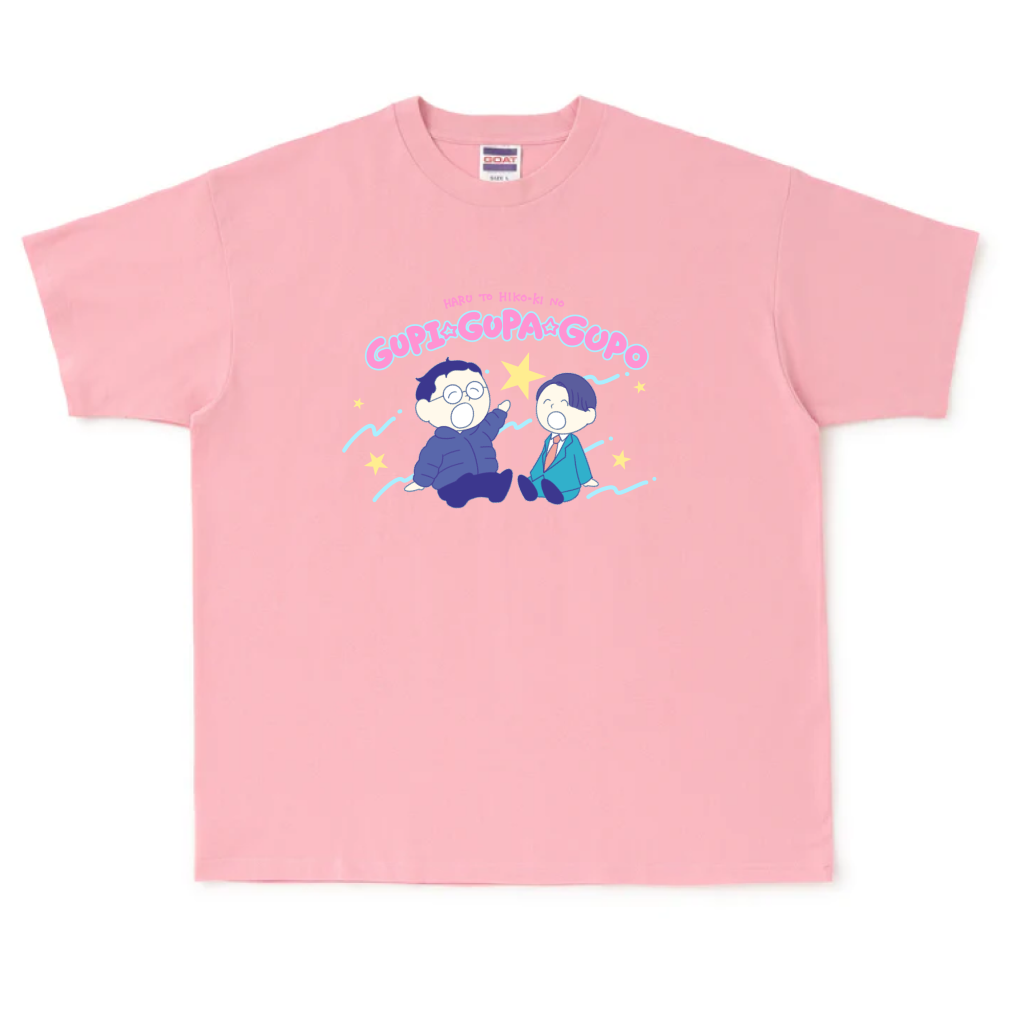 【春とヒコーキのグピ☆グパ☆グポ】ビッグシルエットヘビーウェイトTシャツ(受注製造)-GERA公式グッズ
